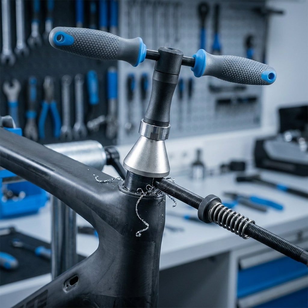 Unior Steuerkopf-Fräswerkzeug 1 1/8", Präzisionswerkzeug für Fahrradrahmen, professionelles Planfräsen