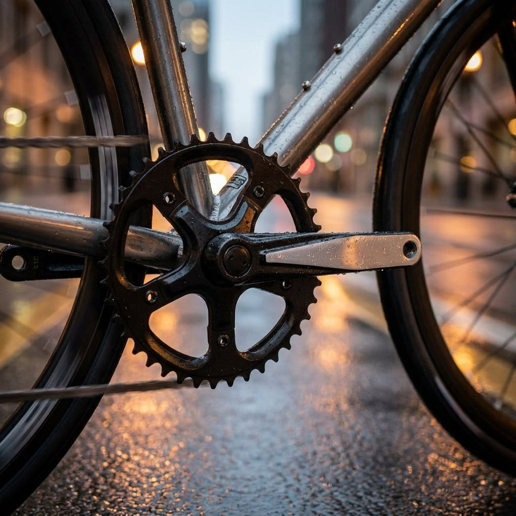Mijnen Pieper Speed Kettenradgarnitur Alu schwarz, 170mm, 38 Zähne. Hochwertige Fahrradkurbel für optimale Performance.
