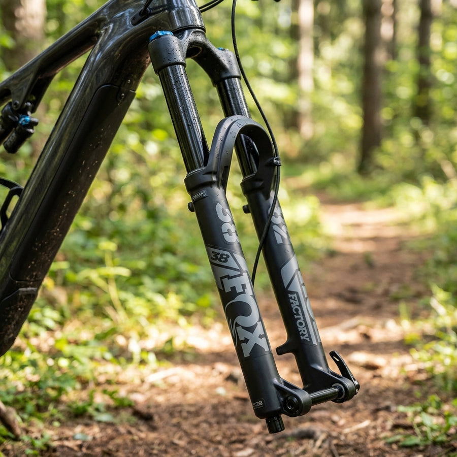 FOX Decal Kit matt grau für FOX 38 Federgabel E-Bike+. Stylisches Upgrade für deine Gabel. Passgenaue Aufkleber.