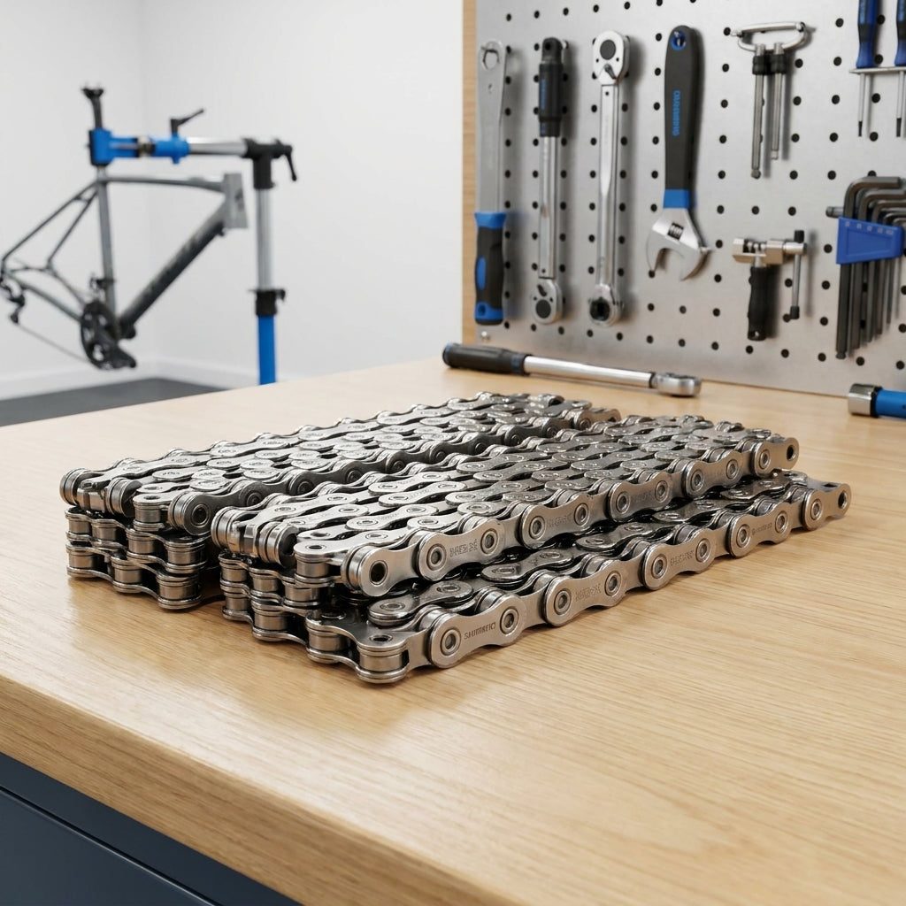 20er-Set Shimano CN-HG95 10-fach Fahrradketten für professionelle Werkstätten und Fahrradflotten. Hohe Qualität, präzises Schalten.