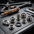 FOX Service Set Eyelet Assy für Trek Dämpferwartung. Präzise Originalteile für Mountainbike Thru Shaft Reaktiv Trunnion.