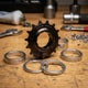 Single Speed Ritzel / Distanzring-Set 17 Zähne
