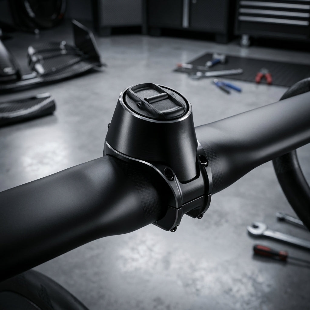 Zipp Klemmschelle für Multiclics 24mm am Carbon-Lenker für sichere Aero-Montage.