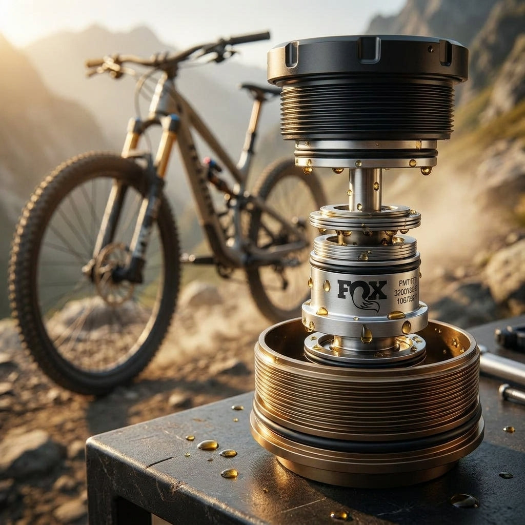 FOX Service Set Valve Stack Assy FLOAT X DHX Medium Compression für präzise Mountainbike Dämpfungs Performance und Kontrolle.