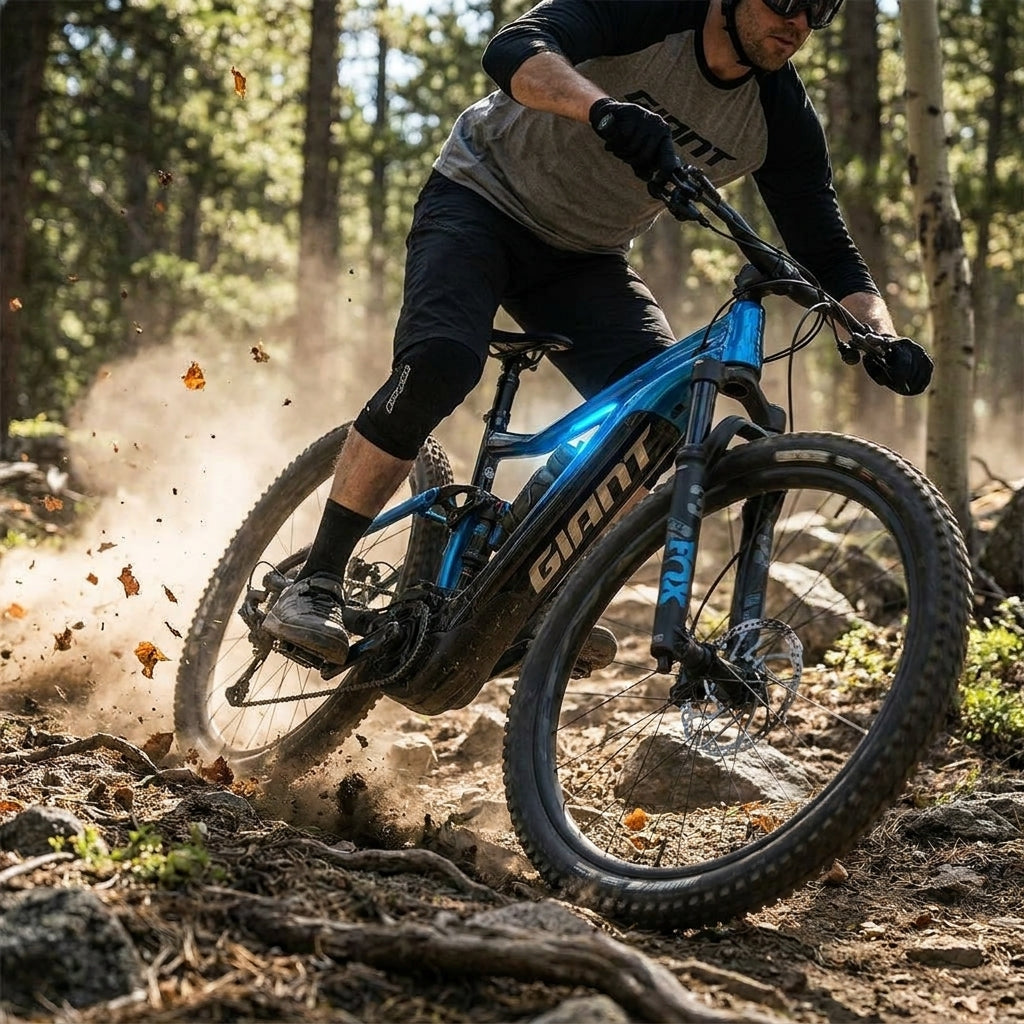 FOX LIVE m2 Controller für Giant Trance X E-MTB. Elektronische Fahrwerkssteuerung optimiert Dämpfung in Echtzeit für top Performance.