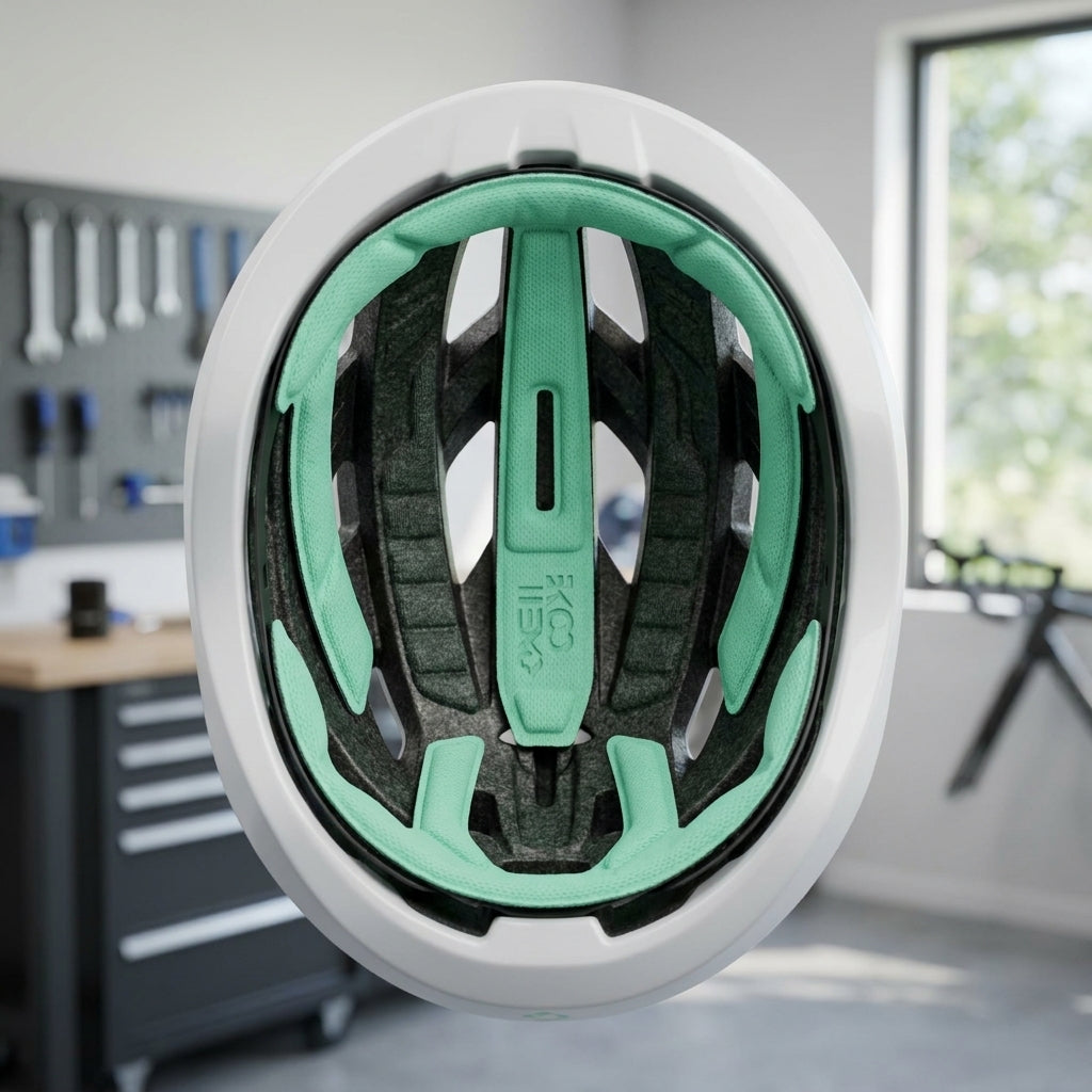 LAZER Fahrradhelm Polster Strada KC L&XL L, komfortables Ersatzpolster für optimalen Sitz, innen grün.