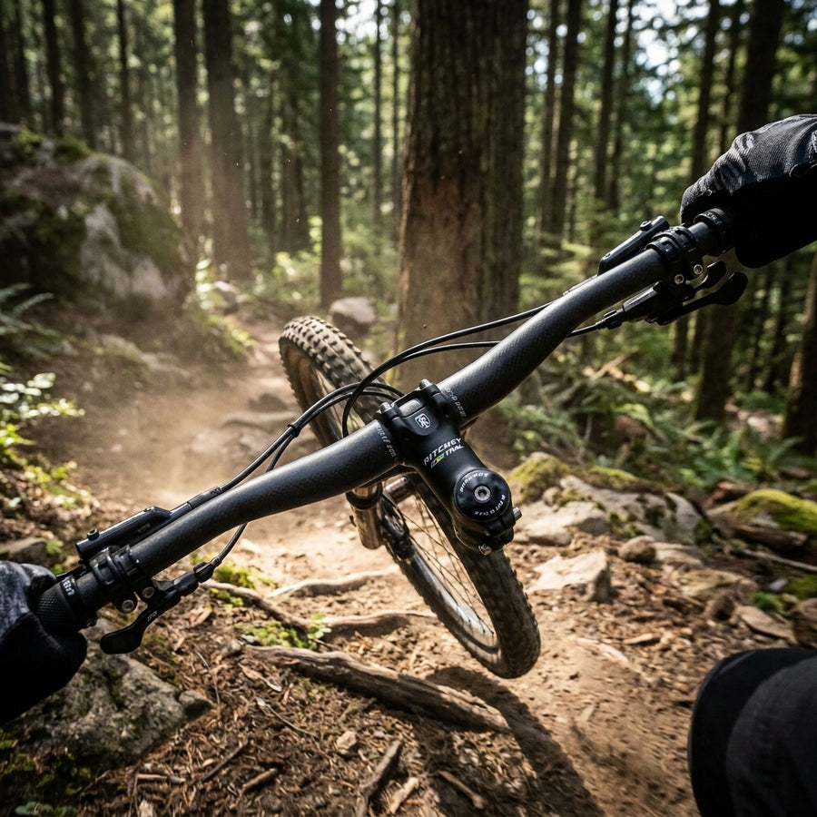 Ritchey WCS Trail Vorbau 80mm, 0°, 31,8mm Blatte Black Aluminium für präzise MTB-Lenkung auf Trail.