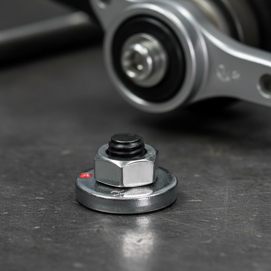 SHIMANO Befestigungsschraube Innenseil BR-IM45-R für Rollenbremse hinten mit Mutter und Unterlegscheibe.