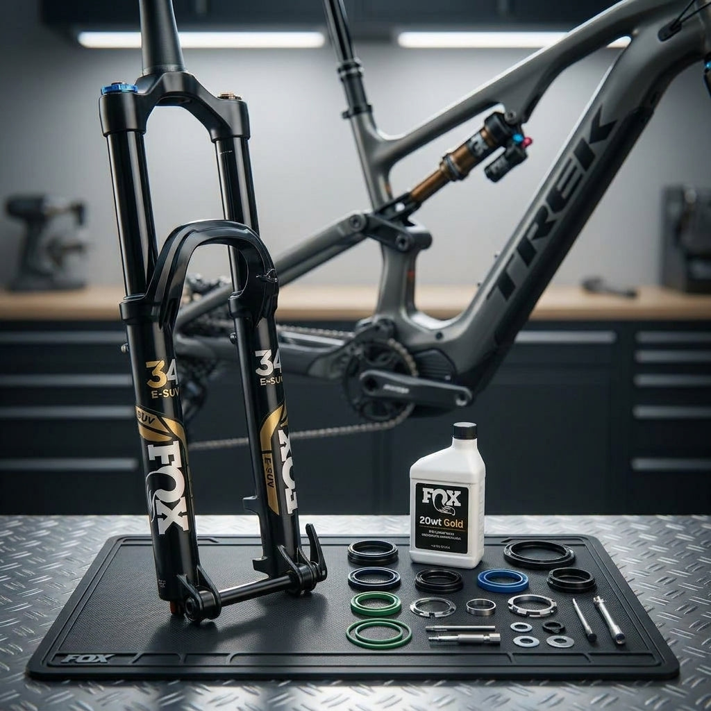 FOX Service Set 2022 34 E-SUV für Federgabel Wartung. Originalteile für E-Bike Performance und Langlebigkeit.