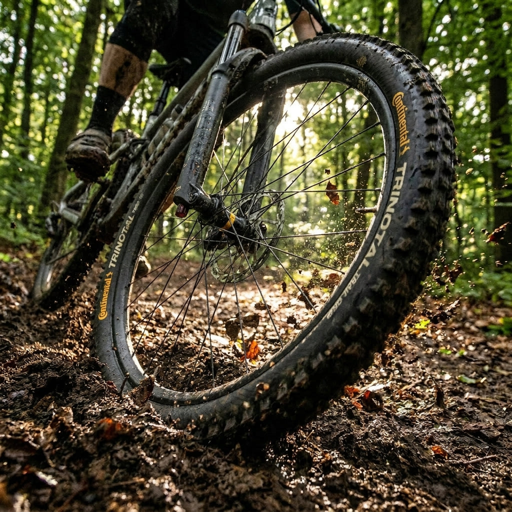 Continental Trinotal Trail Grip Faltreifen 26 Zoll für Mountainbike. Top Grip Compound für Offroad-Trails, pannensicher und leicht.