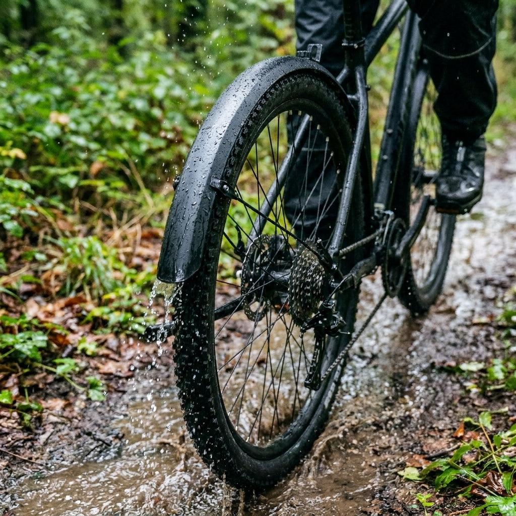 SKS Trekking Schutzblech-Set 28 Zoll am Fahrrad. Spritzschutz für Reifen bis 45mm. Hält sauber bei jedem Wetter.