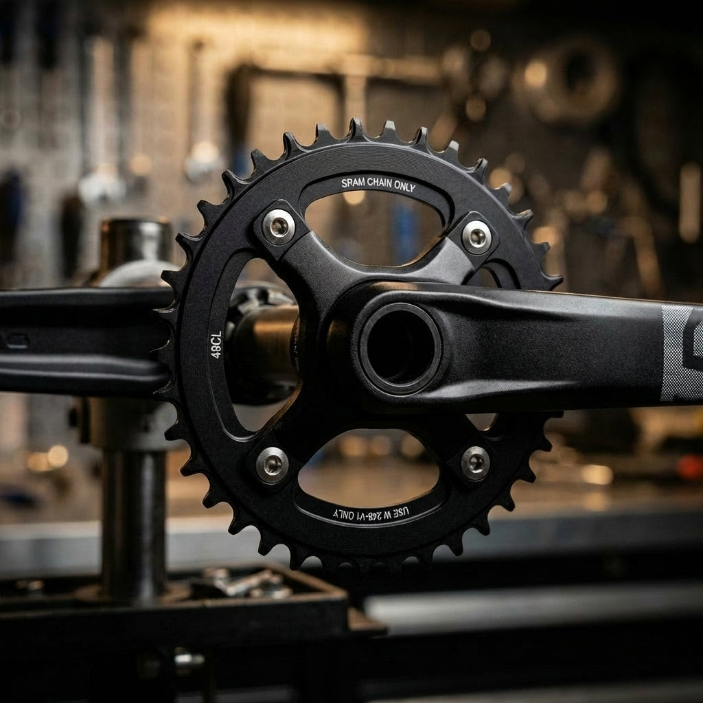 Truvativ Kettenblatt 38T 104mm Lochkreis schwarz Aluminium für 10-fach MTB Schaltung.