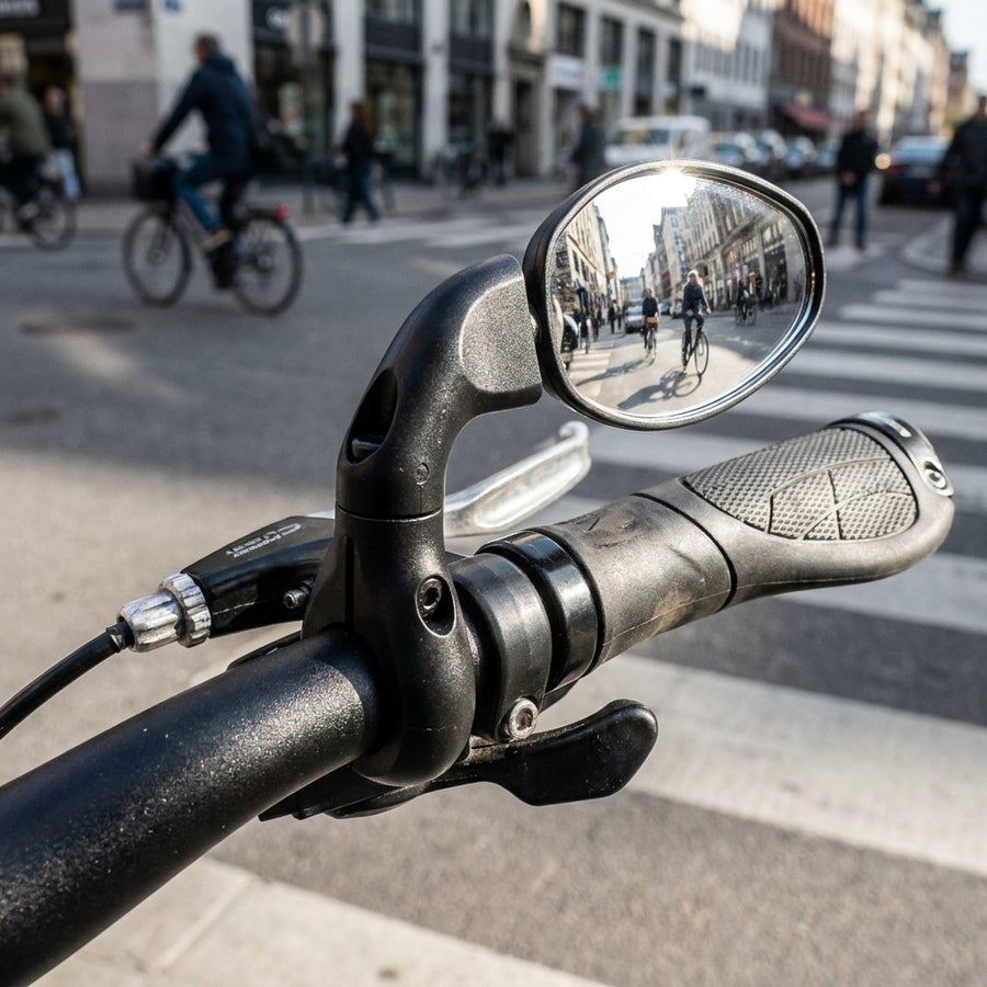 Zéfal Cyclop Fahrradspiegel mit Universal-Befestigung am Lenker, sichere Montage, neueste Version, reflektiert Stadt.