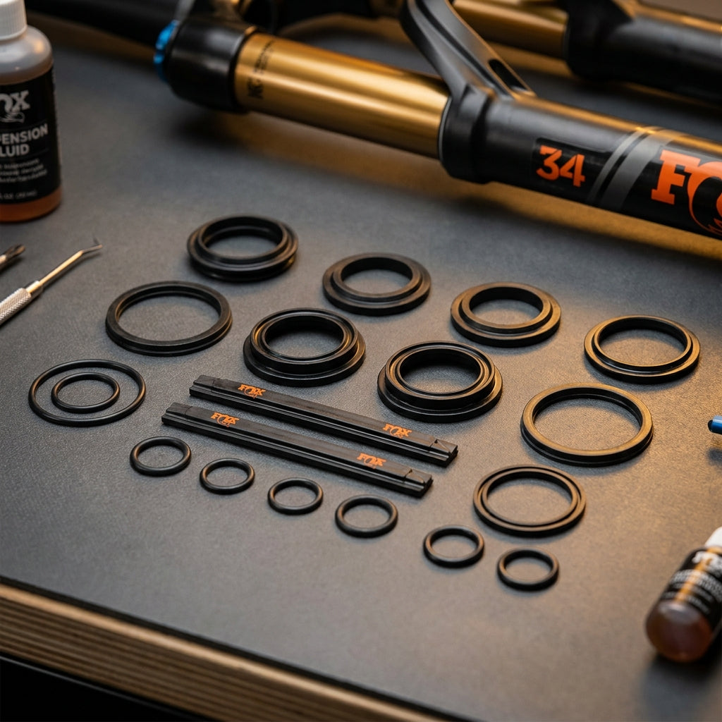FOX Service Set 34 für präzise Federgabel-Wartung. Spezielles Kit für FOX 34 27.5/29 15x110 QR Kashima MTB Gabeln.