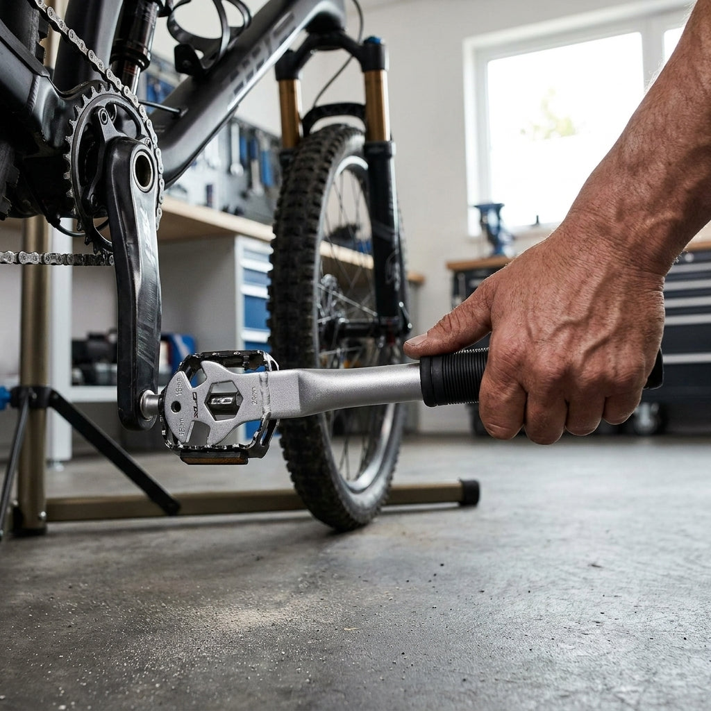 XLC Pedalschlüssel TO-S21 15/24mm für einfache Fahrrad Pedalmontage. Robustes, vielseitiges Fahrradwerkzeug für alle Radtypen.