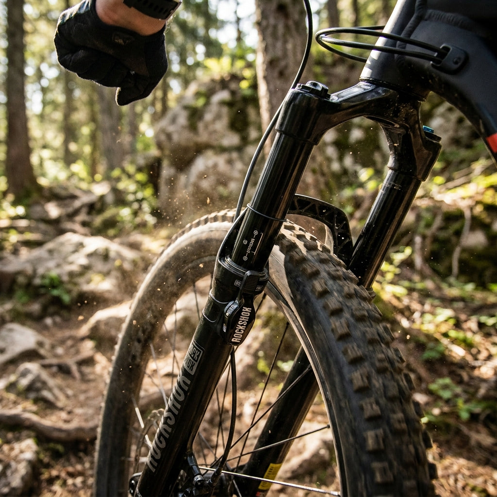 RockShox Isolator Remote Dämpfer Psylo Gold RC A1 für Mountainbike. Präzise Druckstufen- und Rebound-Einstellung.