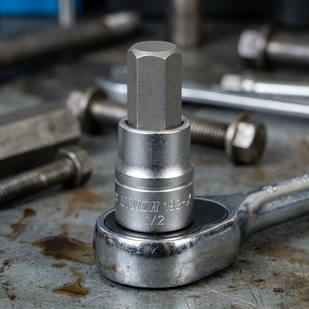Unior Schraubendrehereinsatz 192/2HX 1/2 Zoll für 6mm Innensechskant auf Ratsche.