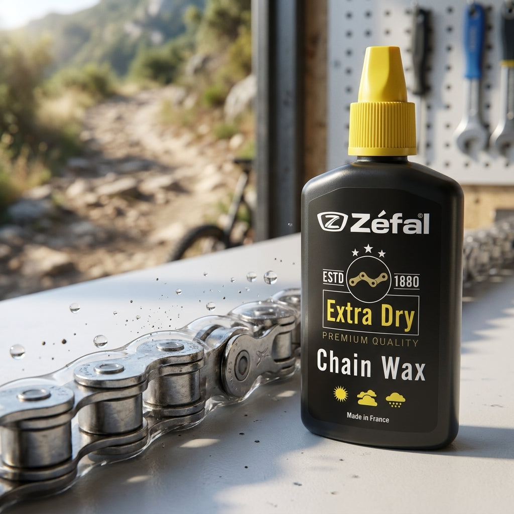 Zefal Extra Dry Wax Kettenschmiermittel 120ml. Premium Schutz für Fahrradketten: Korrosions-, Wasser- und Staubabweisend. Für leichtes Schalten.