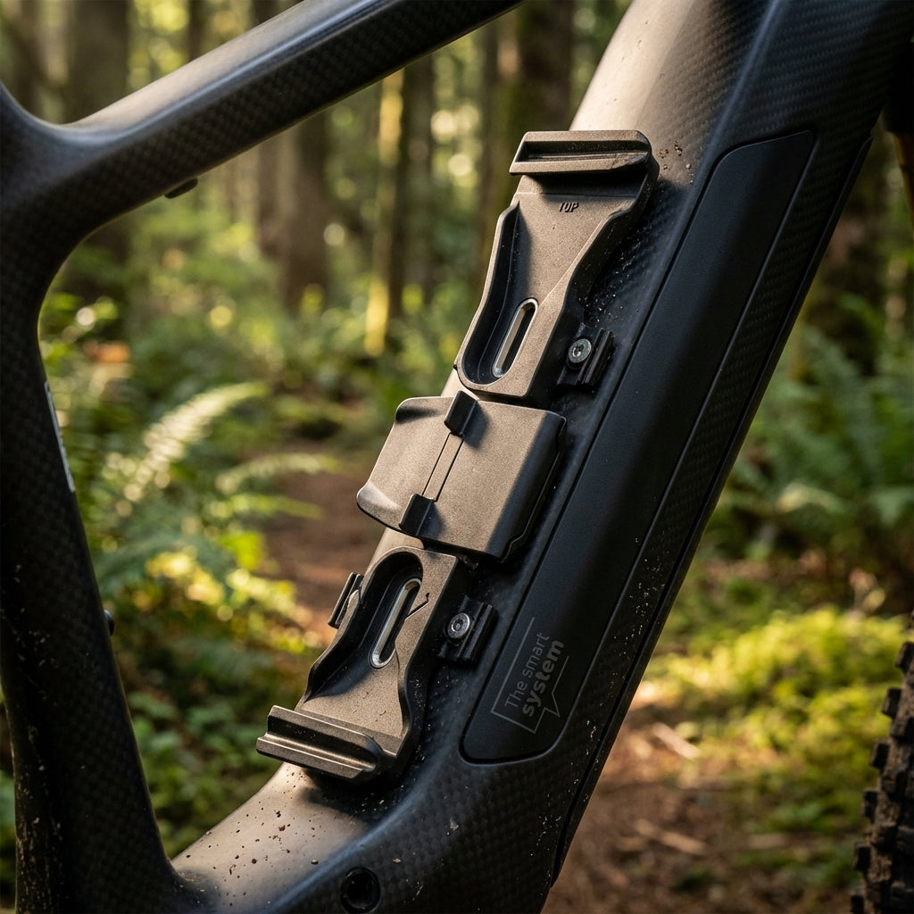 Bosch Akkuhalter PowerMore 250 kompakte E-Bike Halterung für Zusatzakku zur Rahmenmontage in Schwarz.