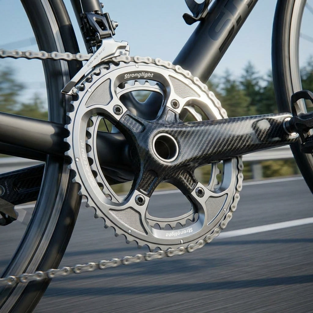 Stronglight Kettenblatt Dura-Ace R9100 11-fach, 38Z, Aluminium 7075-T6. Hochleistung für Rennrad und DI2.