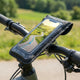 KLICKfix Phone Bag Light S mit Adapter transparent schwarz mit Drehkupplung