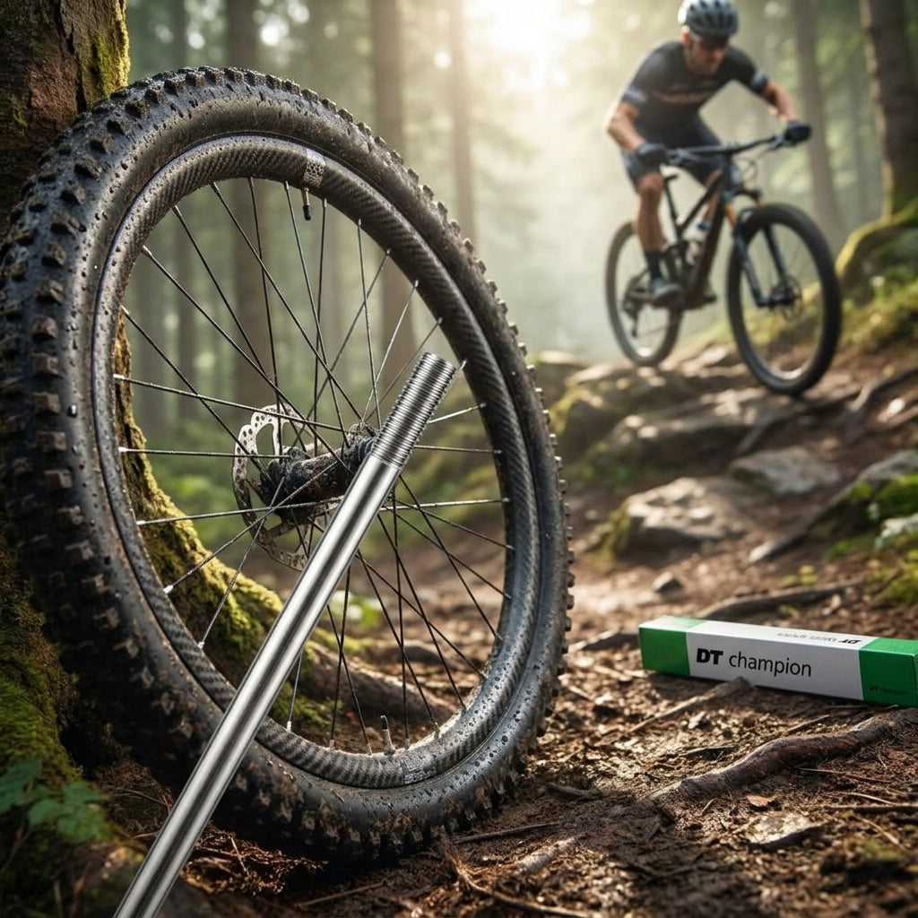 DT Swiss Champion 2.0 Speiche silber 264mm für stabile Rennrad und MTB Laufräder. Robuste Standardspeiche, langlebig und präzise.