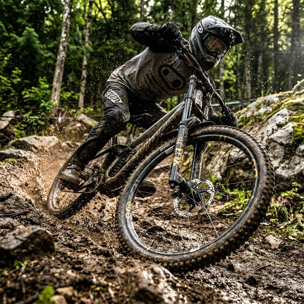 Crankbrothers Synthesis Carbon DH11 Laufradsatz, 27.5 Zoll, MTB Downhill, i9 Hydra Naben, Tubeless Ready, schwarz.