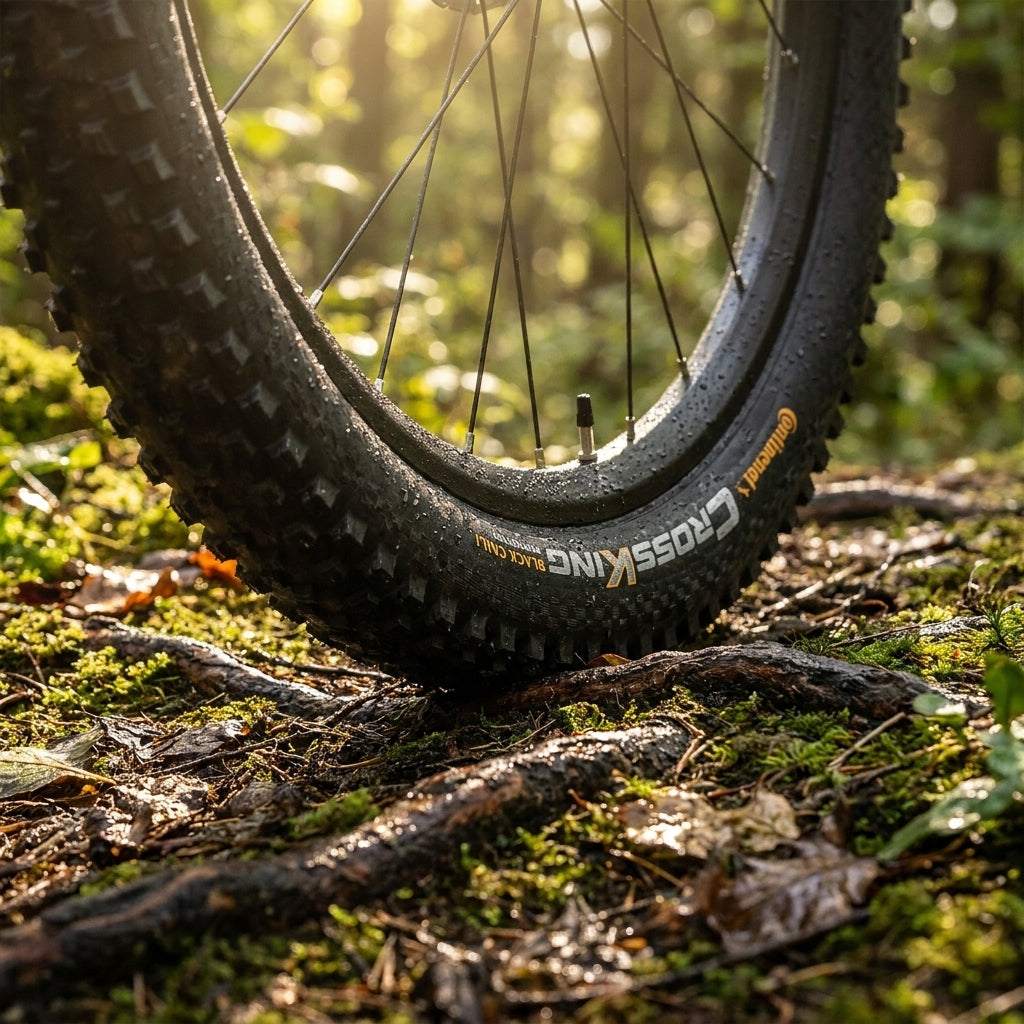 Continental Cross King MTB Reifen 26 Zoll. Vielseitiger Faltreifen mit Black Chili Compound für exzellenten Grip auf jedem Gelände.