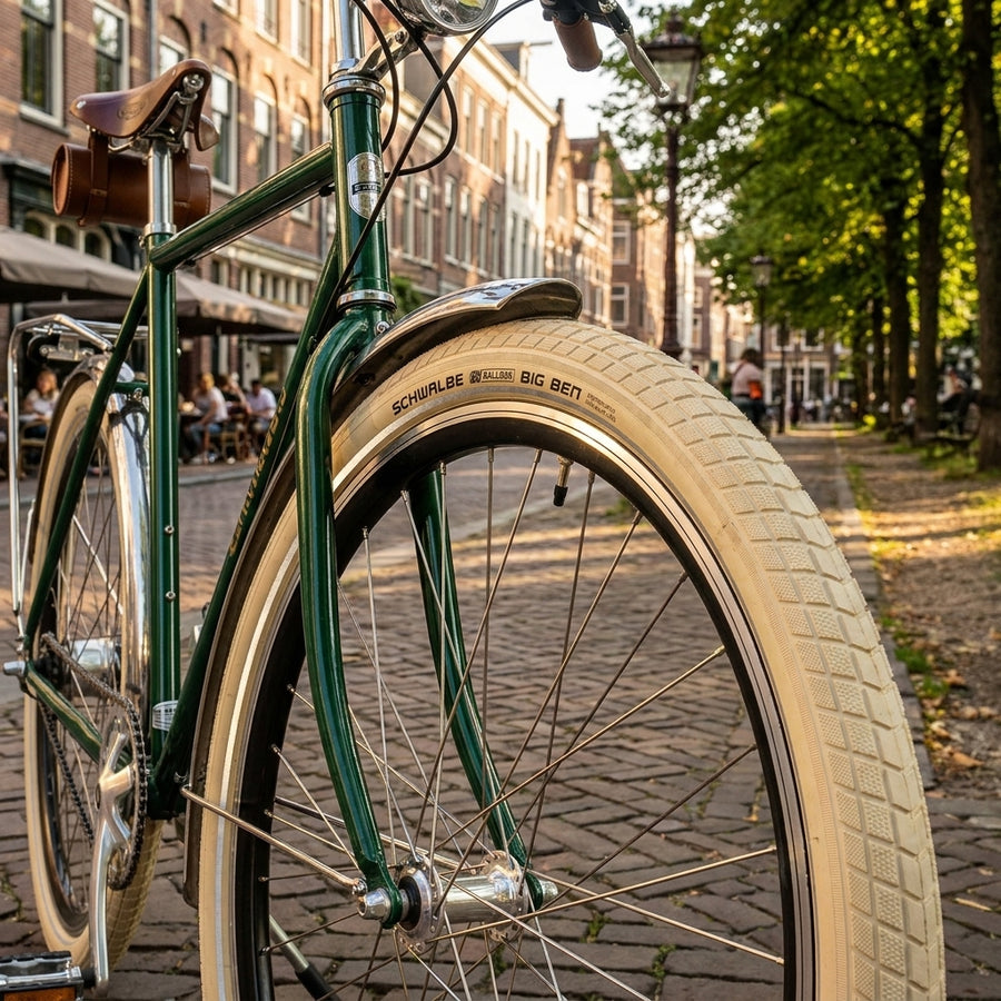 Schwalbe Little Big Ben Drahtreifen 28x1.50 creme mit Reflexstreifen. K-Guard Pannenschutz für City- & Trekkingräder.