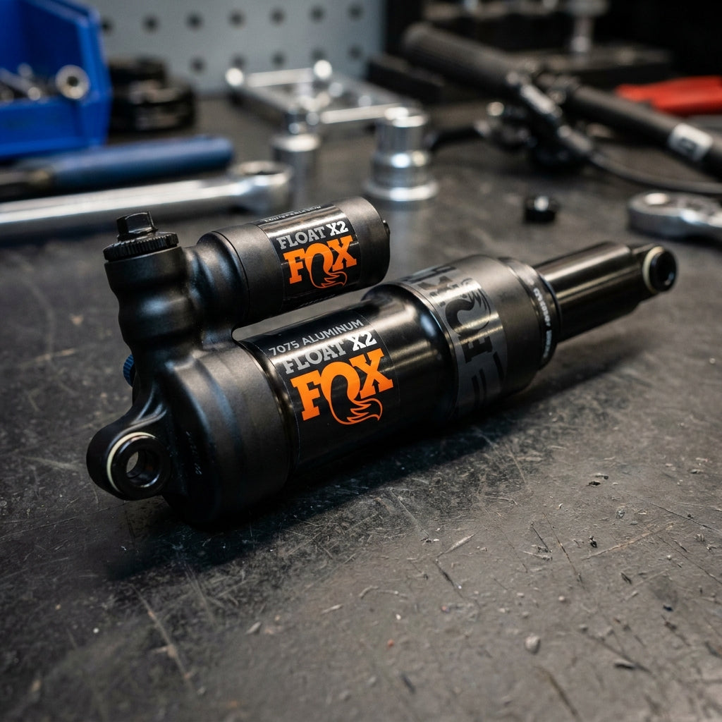 FOX Body Float X2 Dämpferkörper 7.875 x 2.0 schwarz aus 7075 Aluminium für MTB Federung. Präzises Ersatzteil.