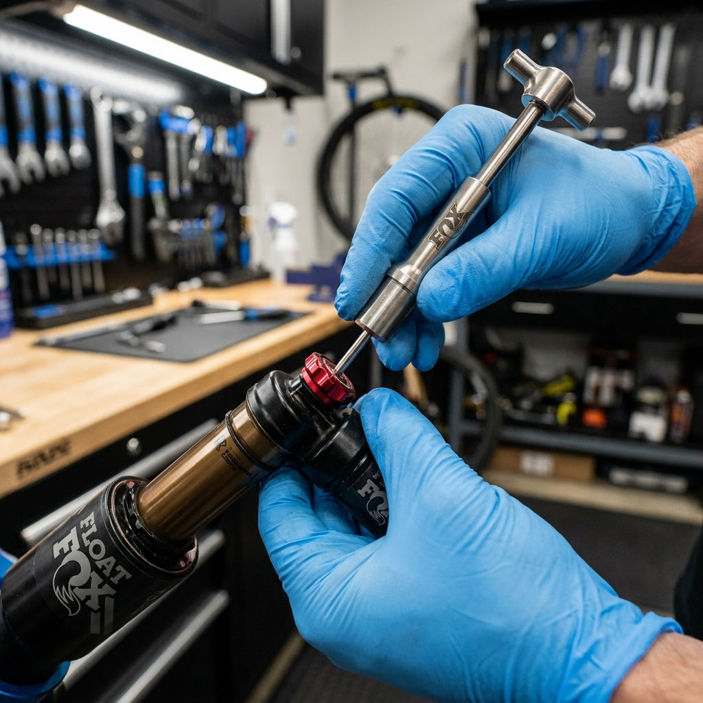 FOX Rebound Needle Driver Float DPX2 SH: Präzisionswerkzeug für FOX Dämpfer Service. Exakte Einstellung, reduziert Beschädigungsrisiko.