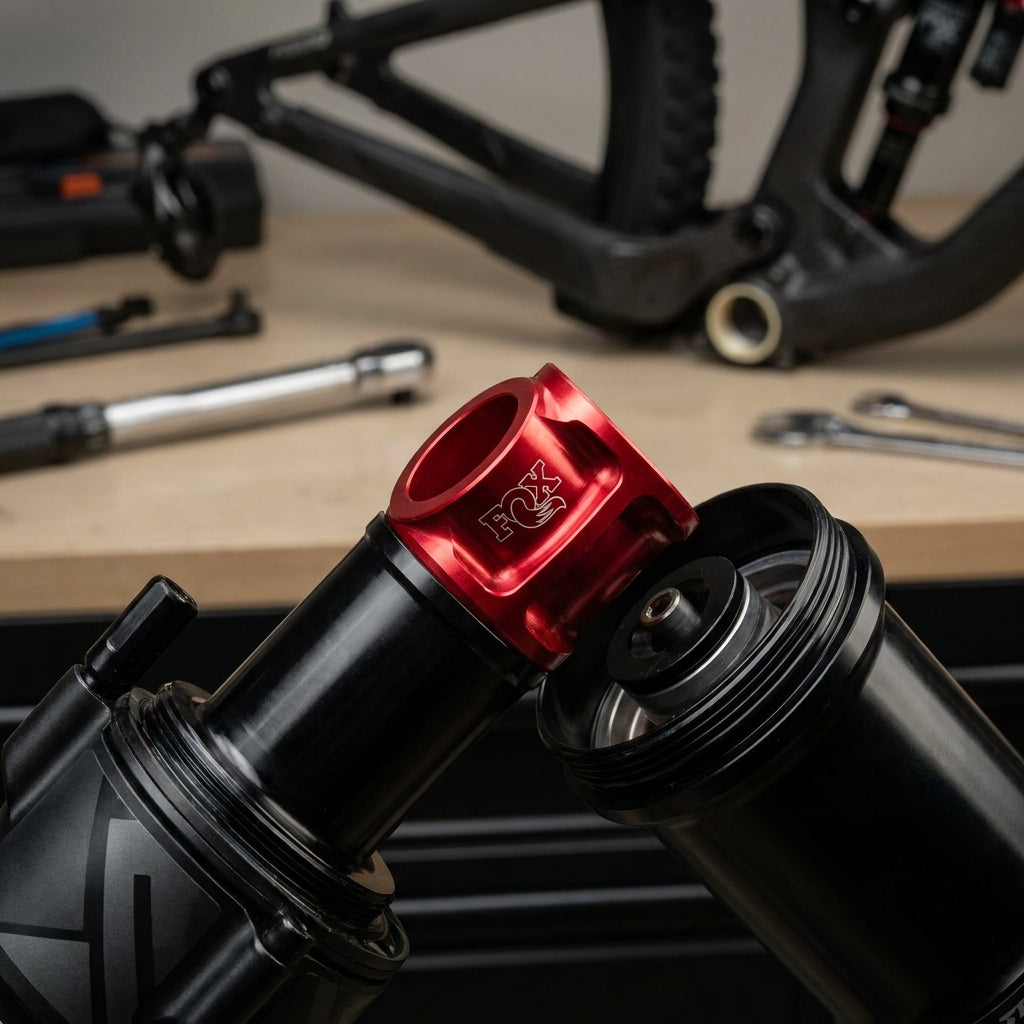 FOX Spacer Negative Volume Reducer Float X2 0.358in³ Red für Mountainbike Dämpfer. Feinabstimmung Fahrwerk Optimierung.