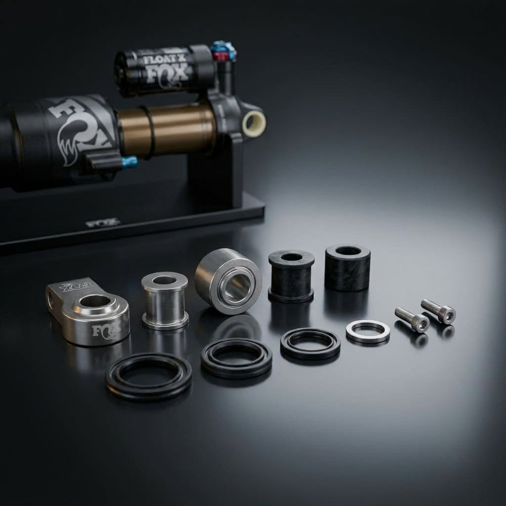 FOX Service Set Eyelet Sub Assy für 2022 FLOAT X und DHX SH Dämpfer Wartung. Originalteile für optimale Fahrwerks-Performance.