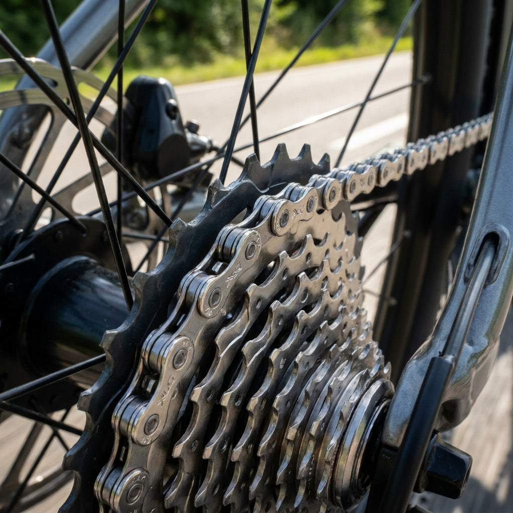 XLC E-Bike Kette CC-C11 12-fach silber. Hochwertige Fahrradkette für E-Bikes. Langlebig, präzise, für optimale Performance.