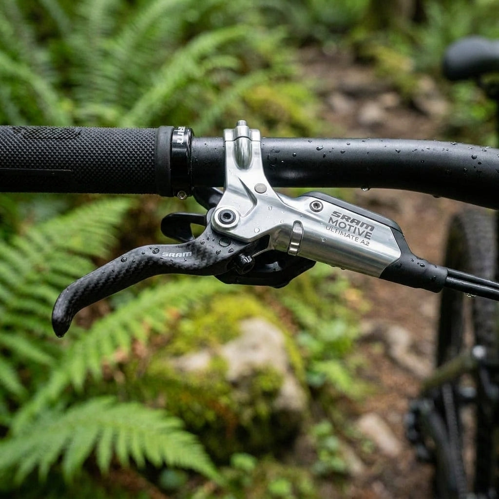 SRAM Scheibenbremshebel Ultimate A2 Carbon silber. Präziser Fahrrad Bremshebel für Mountainbike und Rennrad. Hochwertiges Ersatzteil.