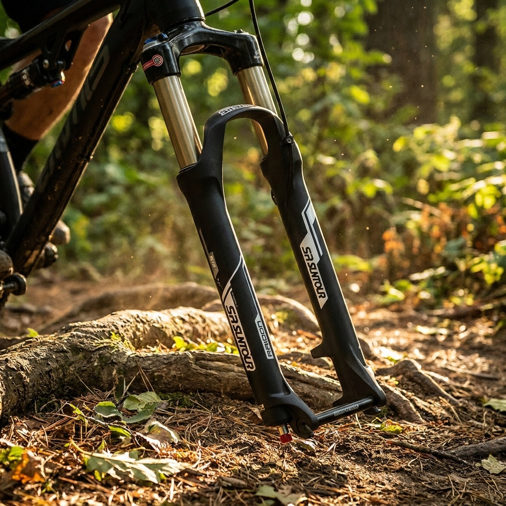 SR Suntour RAIDON XC RLR Federgabel 27.5 Zoll schwarz matt. Mountainbike Luftfedergabel mit Remote Lockout für XC Trails. 100-120mm.