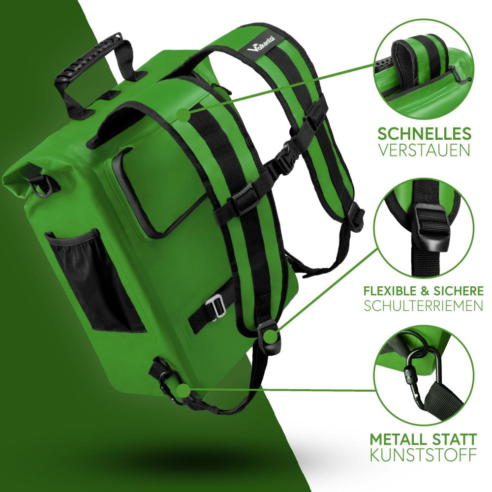 Valkental Rucksack ValkOne 3in1 Fahrradtasche grün