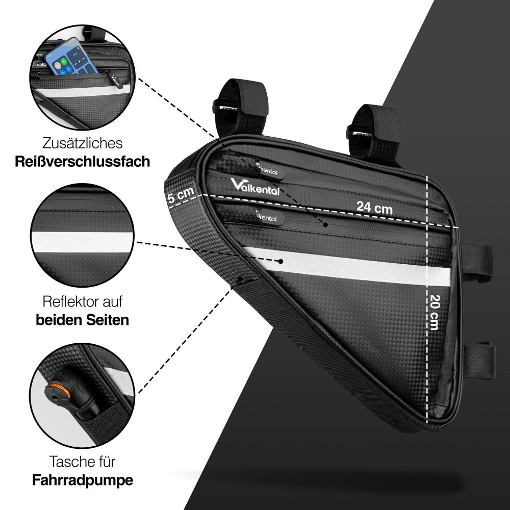 Valkental Rahmentasche Triangle Bag schwarz