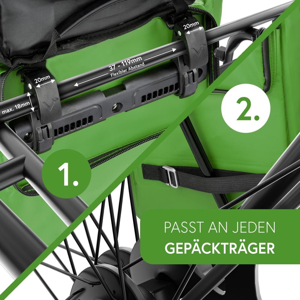 Valkental Rucksack ValkOne 3in1 Fahrradtasche grün