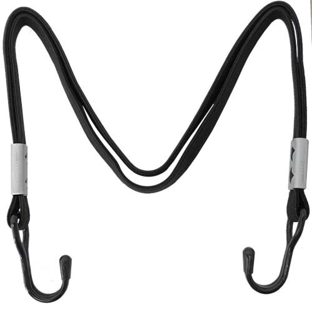 Widek BIBIA Easy Gepäckgurt 600mm, 2 elastische Bänder, 2 Haken, schwarz - ideal für Fahrrad-Gepäckträger