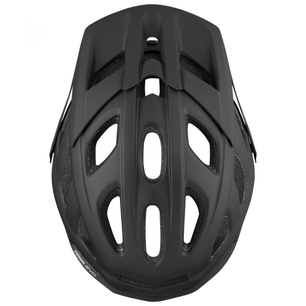 IXS Trail EVO All-Mountain Fahrradhelm in Schwarz mit Visier und Belüftungsöffnungen