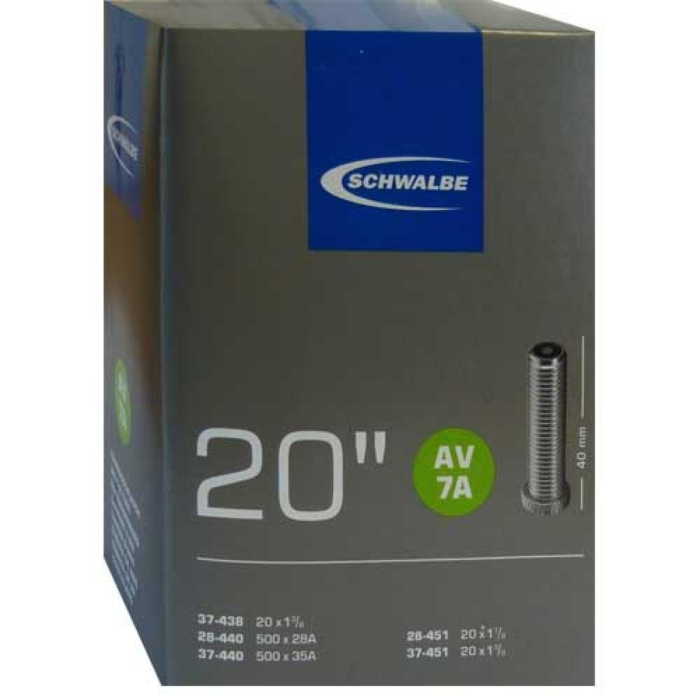 Greendonkey 1x Reifenheber Flickzeug Set + 1x Schlauch Schwalbe AV7A 20x1 1/8-1 3/8