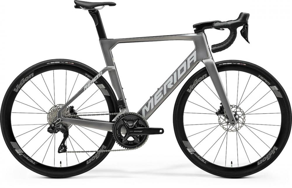 Merida REACTO 5000 IV1 gunmetal grey(silver) M - aerodynamisches Carbon-Rennrad für maximale Geschwindigkeit
