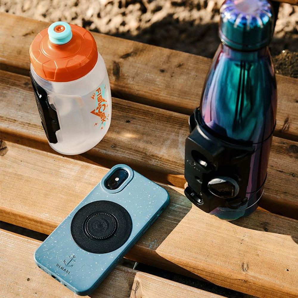 FIDLOCK VACUUM Klebe-Patch schwarz - Universeller 3M-Klebepatch zur Befestigung von Smartphones an VACUUM-Halterungen, 360° drehbar, kompatibel mit glatten Hüllenoberflächen