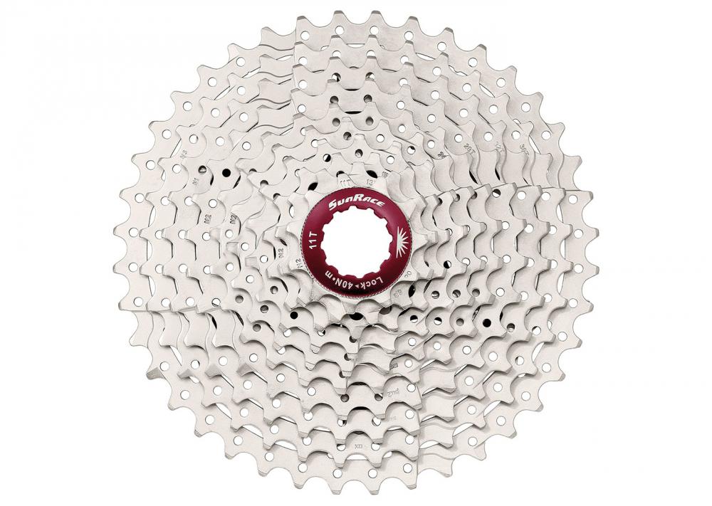 SunRace CSMX3 TAZ 10-fach Kassette, metallic, 11-46 Zähne, Wide Ratio Fluid Drive Plus.