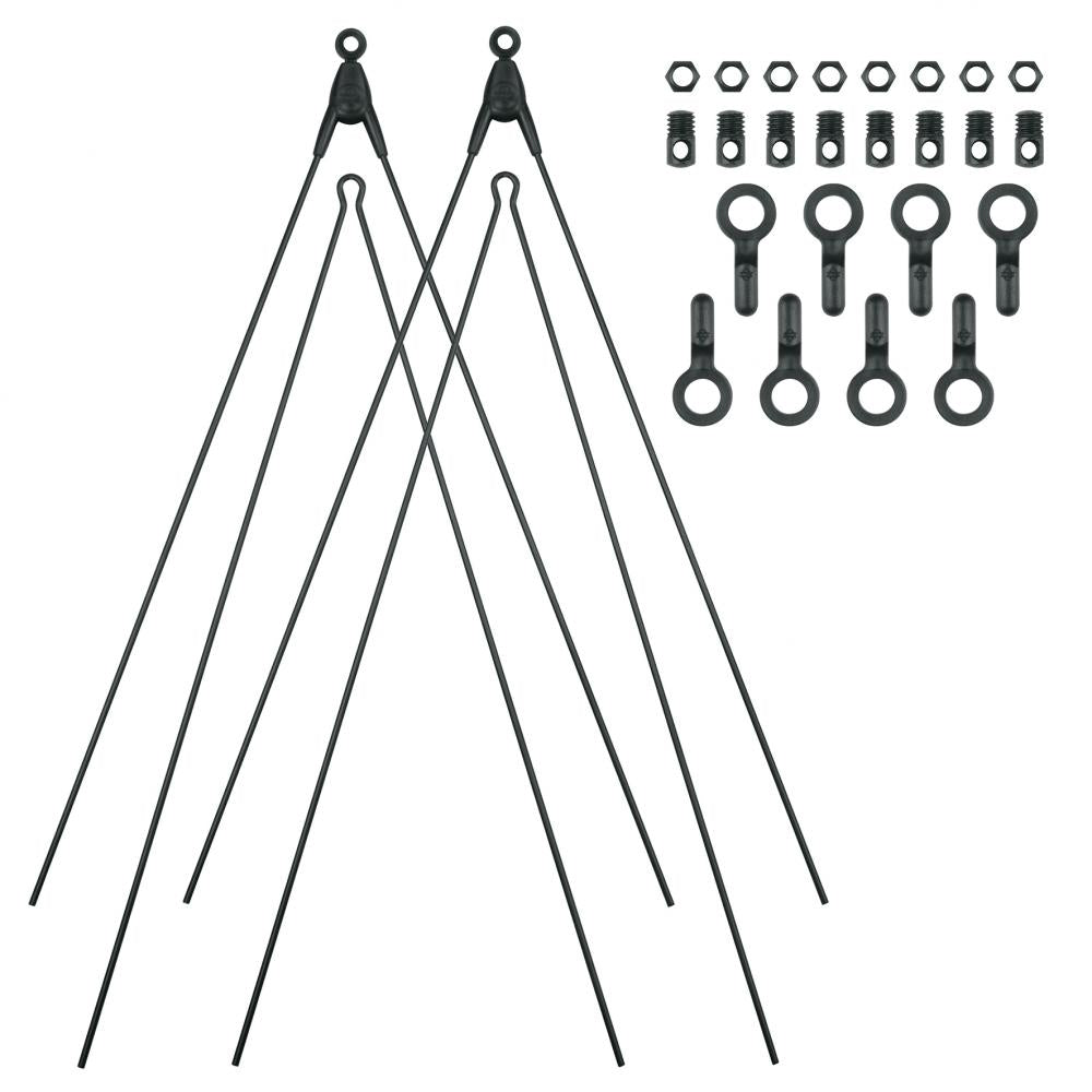 SKS Bluemels Basic Ersatzstreben-Set 26/28 Zoll schwarz mit ASR-Sicherheitssystem für Fahrräder.