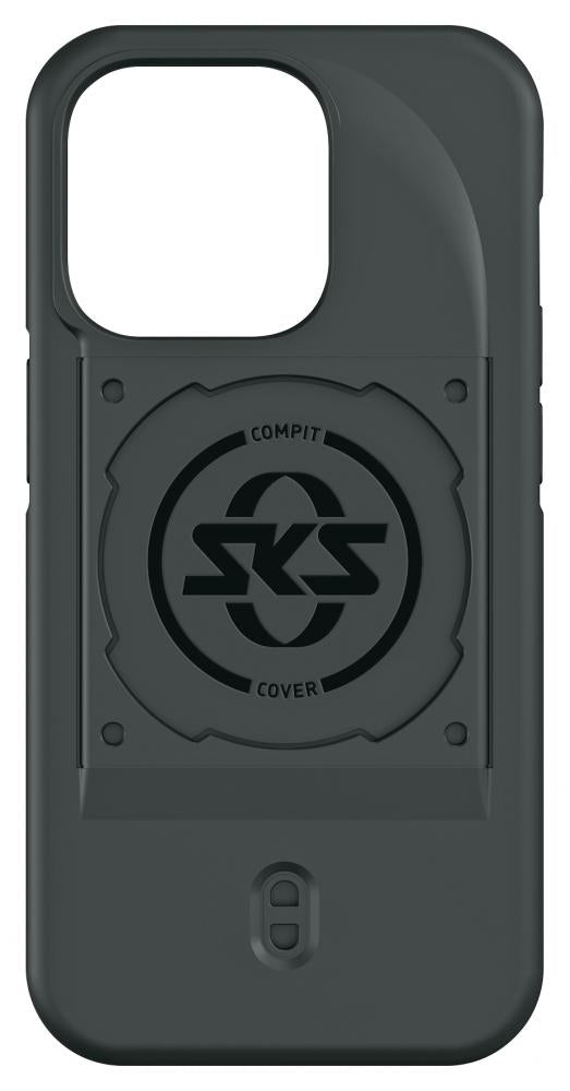SKS GERMANY COMPIT Cover für iPhone 15 Pro  stoßdämpfende Handyhülle mit spezieller Befestigungsvorrichtung für COMPIT-System, aus verschleißfestem 2-Komponenten-Kunststoff