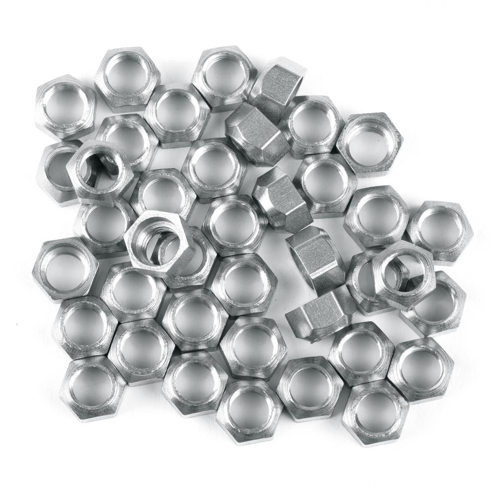 SKS Mutter 8.0x5.0 V2A, silber, 40er Set  Edelstahl-Befestigungsmuttern für SKS-Schutzbleche, korrosionsbeständig, ideal für Bluemels und Velo Modelle