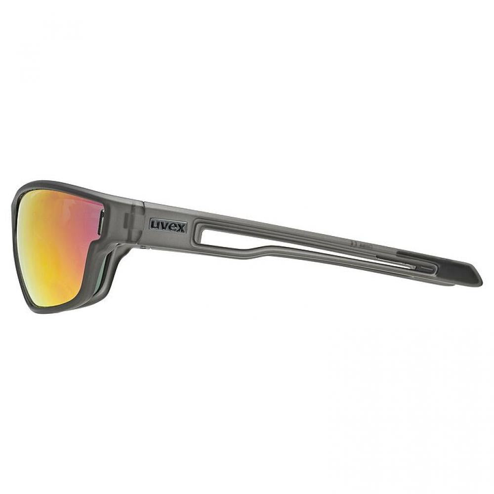 uvex Sportstyle 806 Sportbrille smoke matt mirror red - S3, 100% UV-Schutz, Soft-Nasenpads