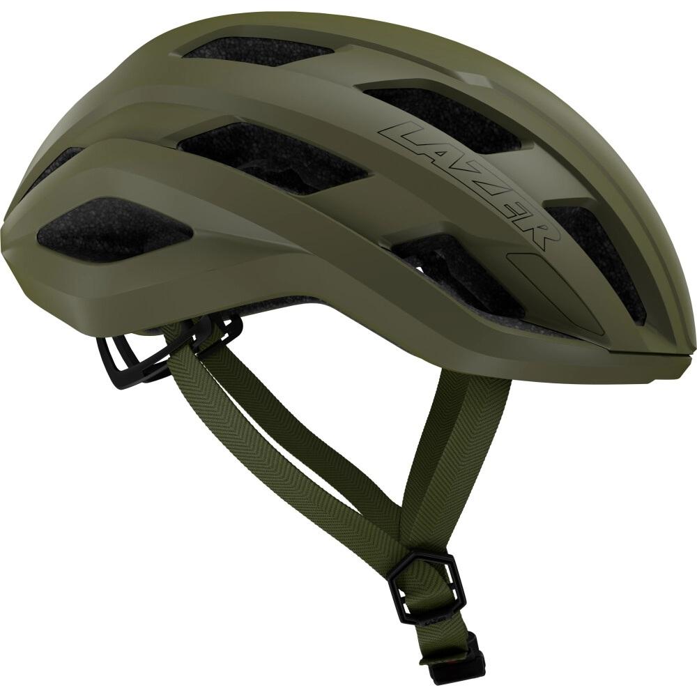 LAZER Helm Strada KinetiCore Road Matte Pine Green L (58-61 cm) - sicherer & komfortabler Rennradhelm